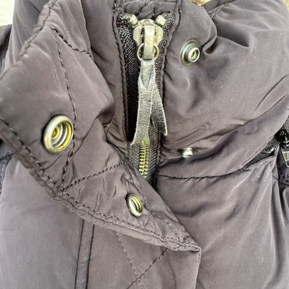 Hugo Boss Orange Belted Puffer Coat with real fur hood - Picture 12 of 16